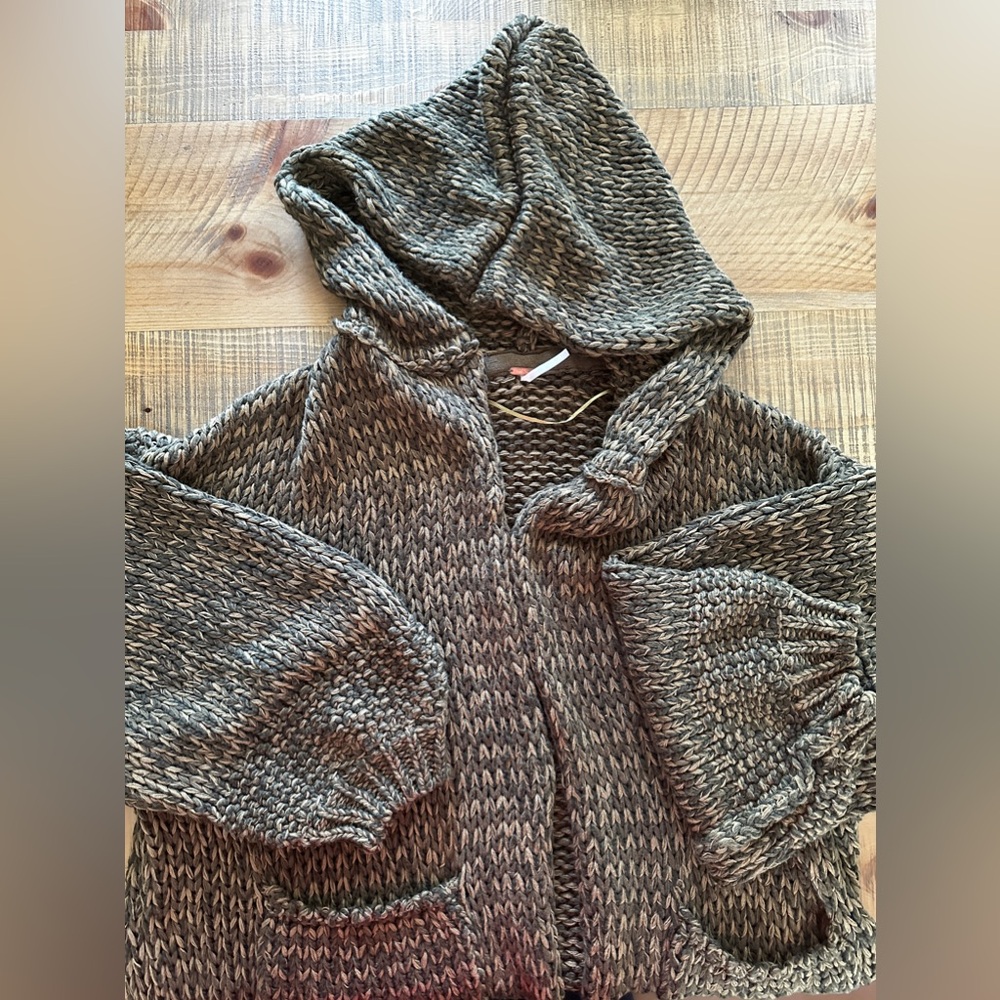 Women’s Free People Knit Hooded Cardigan.